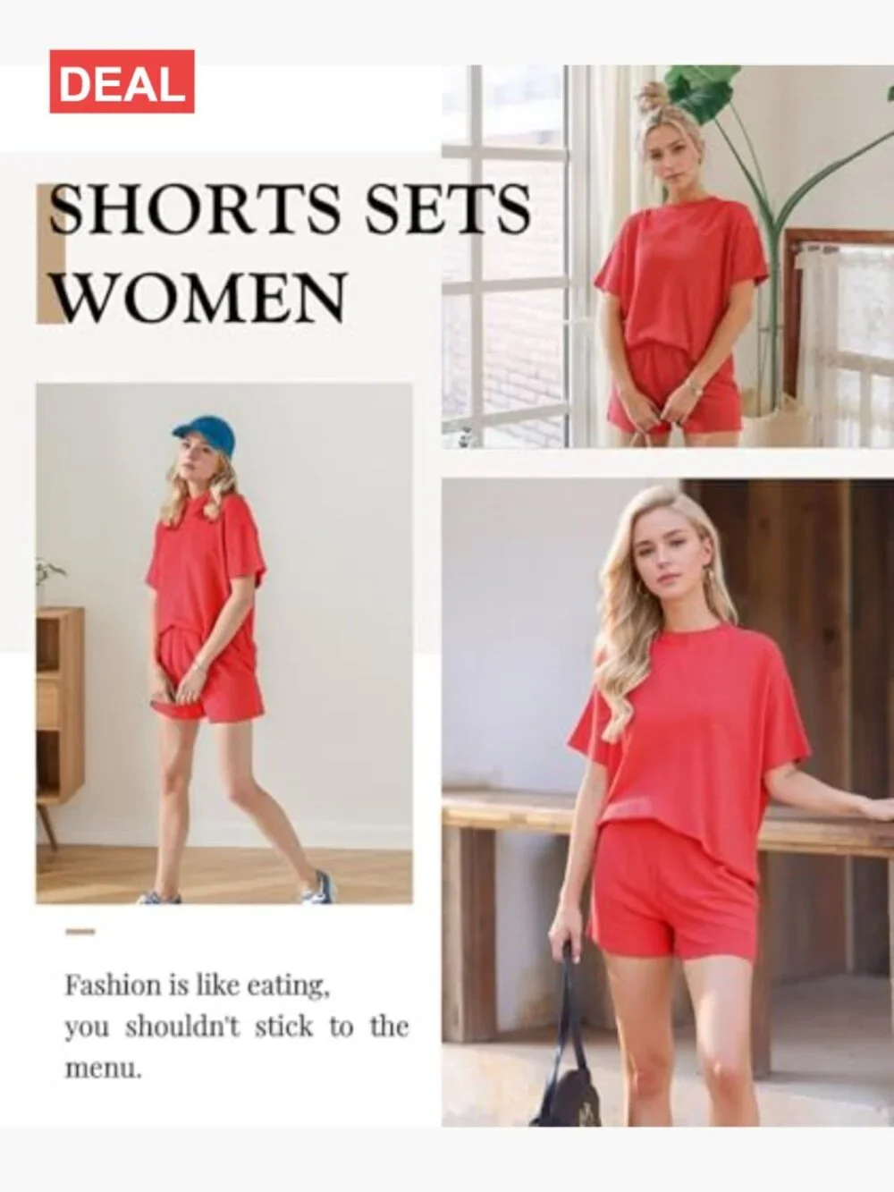 Women's 2 Piece Ribbed Knit Shorts Set Matching Lounge Set Summer Outfit